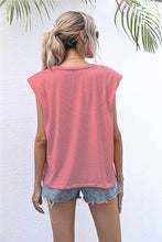 Load image into Gallery viewer, Round Neck Cap Sleeve Tee