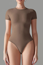 Load image into Gallery viewer, Round Neck Short Sleeve Active Bodysuit