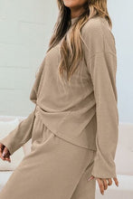 Load image into Gallery viewer, Round Neck Dropped Shoulder Top and Pants Set