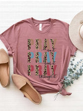 Load image into Gallery viewer, Letter Graphic Round Neck Short Sleeve T-Shirt