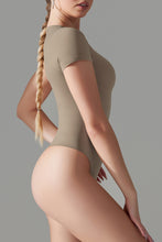 Load image into Gallery viewer, Round Neck Short Sleeve Active Bodysuit