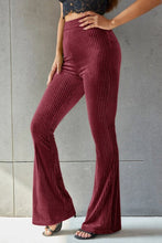 Load image into Gallery viewer, Ribbed High Waist Flare Pants