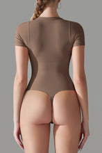 Load image into Gallery viewer, Round Neck Short Sleeve Active Bodysuit