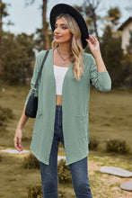 Load image into Gallery viewer, Cable-Knit Long Sleeve Cardigan with Pocket