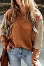 Load image into Gallery viewer, Color Block Dropped Shoulder Hoodie