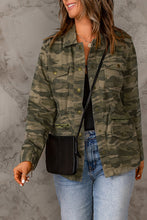 Load image into Gallery viewer, Double Take Camouflage Snap Down Jacket