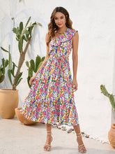 Load image into Gallery viewer, Ruffled Printed One Shoulder Midi Dress