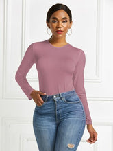 Load image into Gallery viewer, Round Neck Long Sleeve Bodysuit