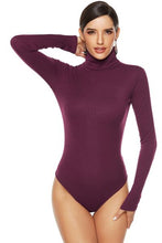 Load image into Gallery viewer, Ribbed Turtleneck Long Sleeve Bodysuit