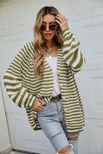 Load image into Gallery viewer, Striped Button Up Long Sleeve Cardigan