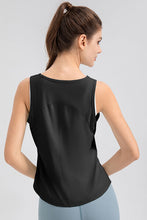 Load image into Gallery viewer, Wide Strap Round Neck Active Tank
