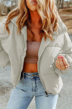 Load image into Gallery viewer, Zip Up Collared Neck Coat with Pockets