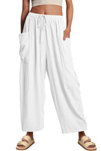 Load image into Gallery viewer, Full Size Pocketed Drawstring Wide Leg Pants
