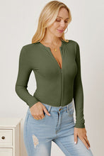 Load image into Gallery viewer, Zip Up Long Sleeve Bodysuit