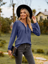 Load image into Gallery viewer, Puff Sleeve Ruffle Trim Blouse