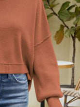 Load image into Gallery viewer, Round Neck Dropped Shoulder Sweater