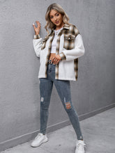 Load image into Gallery viewer, Plaid Collared Neck Button Down Jacket