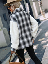 Load image into Gallery viewer, Plaid Collared Neck Button Down Jacket