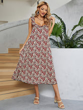 Load image into Gallery viewer, Printed Ruffled Sleeveless Midi Dress