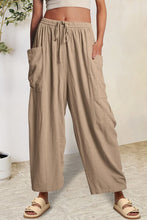 Load image into Gallery viewer, Full Size Pocketed Drawstring Wide Leg Pants