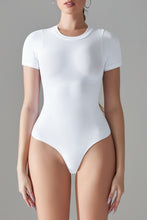 Load image into Gallery viewer, Round Neck Short Sleeve Active Bodysuit
