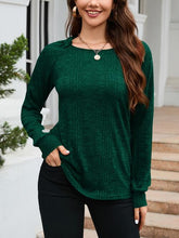 Load image into Gallery viewer, Texture Round Neck Long Sleeve Knit Top