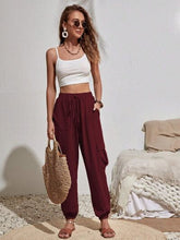 Load image into Gallery viewer, Drawstring Joggers with Cargo Pockets