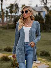 Load image into Gallery viewer, Ribbed Button-UP Cardigan with Pockets