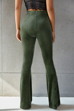 Load image into Gallery viewer, Ribbed High Waist Flare Pants