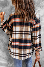 Load image into Gallery viewer, Double Take Plaid Button Front Shirt Jacket with Breast Pockets