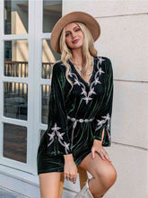 Load image into Gallery viewer, V-Neck Slit Sleeve Mini Dress