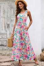 Load image into Gallery viewer, Round Neck Sleeveless Maxi Dress with Pockets