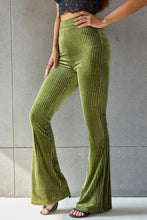 Load image into Gallery viewer, Ribbed High Waist Flare Pants