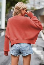 Load image into Gallery viewer, Round Neck Drop Shoulder Long Sleeve Sweater