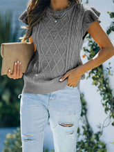 Load image into Gallery viewer, Round Neck Cap Sleeve Sweater