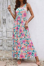 Load image into Gallery viewer, Round Neck Sleeveless Maxi Dress with Pockets