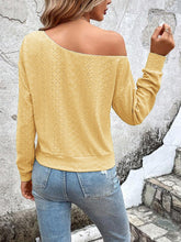 Load image into Gallery viewer, Eyelet Dropped Shoulder Blouse
