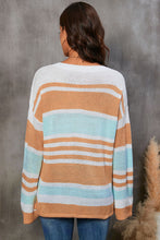 Load image into Gallery viewer, Striped V-Neck Knit Top