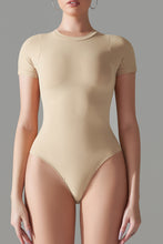 Load image into Gallery viewer, Round Neck Short Sleeve Active Bodysuit