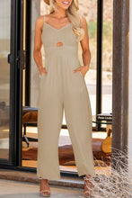 Load image into Gallery viewer, Smocked Spaghetti Strap Wide Leg Jumpsuit