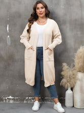 Load image into Gallery viewer, Plus Size Long Sleeve Pocketed Cardigan