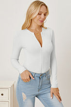 Load image into Gallery viewer, Zip Up Long Sleeve Bodysuit