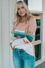 Load image into Gallery viewer, Geometric Round Neck Long Sleeve T-Shirt