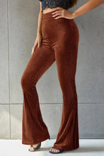 Load image into Gallery viewer, Ribbed High Waist Flare Pants