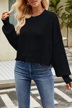 Load image into Gallery viewer, Round Neck Dropped Shoulder Sweater