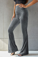 Load image into Gallery viewer, Ribbed High Waist Flare Pants