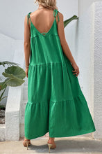 Load image into Gallery viewer, Tie-Shoulder Tiered Maxi Dress