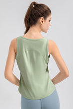Load image into Gallery viewer, Wide Strap Round Neck Active Tank