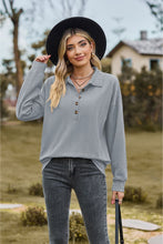 Load image into Gallery viewer, Collared Neck Long Sleeve Blouse