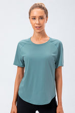 Load image into Gallery viewer, Round Neck Raglan Sleeve Active Tee